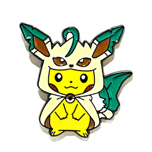 Pokemon Inspired Pikachu Leafeon Fan Made Enamel Pin Lapel Pin - Picture 1 of 2
